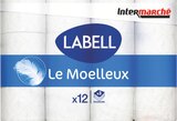 Papier Toilette Classique x12 Blanc Moelleux - LABELL dans le catalogue Intermarché Super