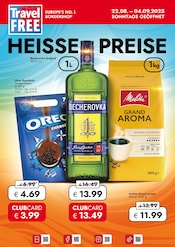 Aktueller Travel FREE Supermarkt Prospekt in Sebnitz und Umgebung, "HEISSE PREISE" mit 9 Seiten, 22.08.2025 - 04.09.2025