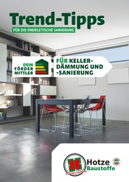 Hotze Baustoffe Prospekt "Trend-Tipps FÜR DIE ENERGETISCHE SANIERUNG" für Stadthagen, 15 Seiten, 13.05.2024 - 23.05.2024