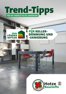 Hotze Baustoffe Prospekt Trend-Tipps FÜR DIE ENERGETISCHE SANIERUNG mit  Seiten in Obernkirchen und Umgebung