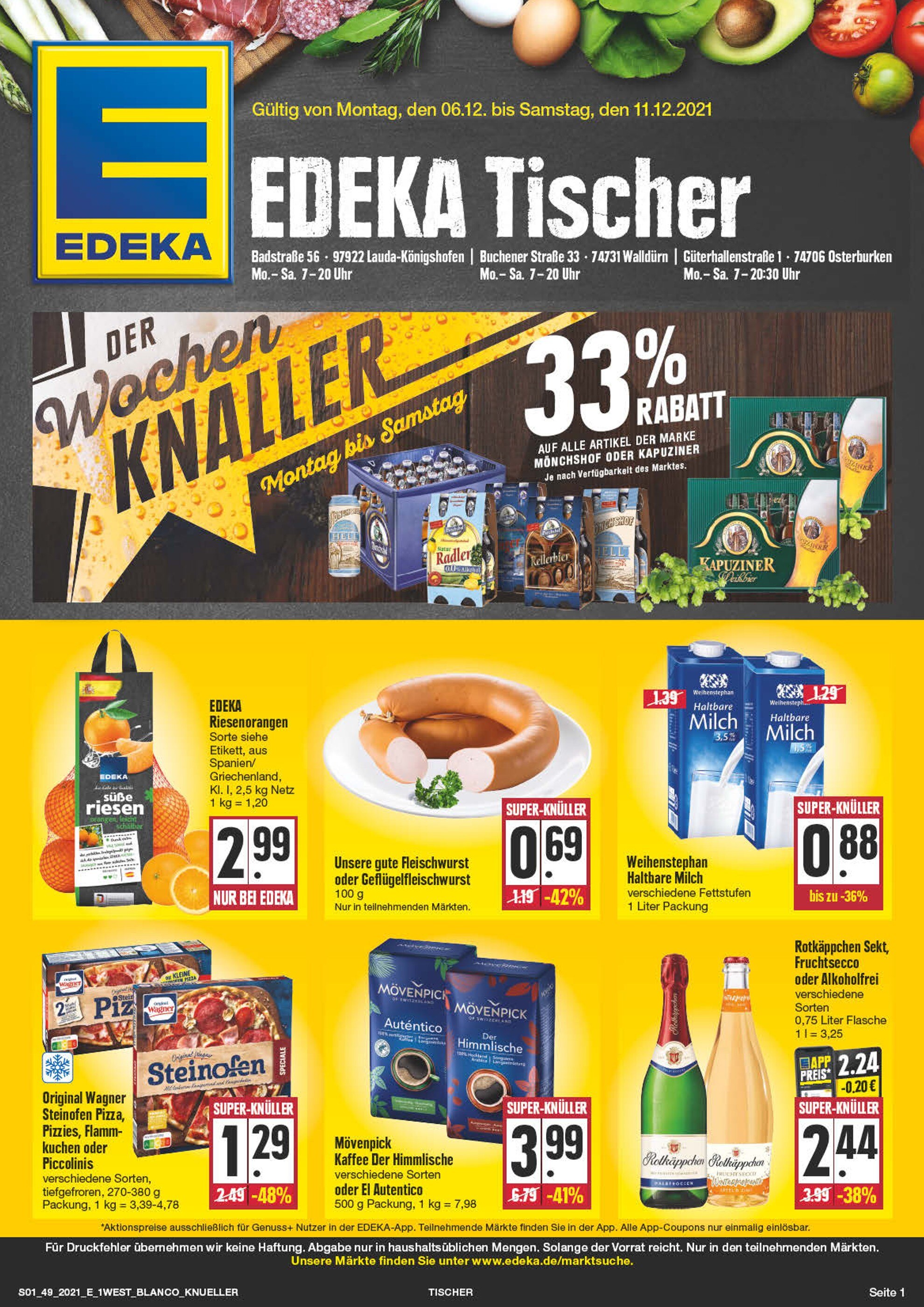 EDEKA Prospekt für Storchhof mit 28 Seiten EDEKA Prospekt für Storchhof: "Top Angebote!", 28 Seiten, 06.12.2021 - 11.12.2021