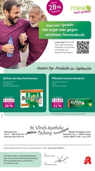 mea - meine apotheke Prospekt der Woche "Unsere September-Angebote" Seite 1, 01.09.2025 bis 30.09.2025 für Pocking Aktueller mea - meine apotheke Prospekt "Unsere September-Angebote" Seite 1 von 4 Seiten für Pocking