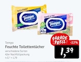 Feuchte Toilettentücher von Tempo im aktuellen Konsum Prospekt für 1,39 €