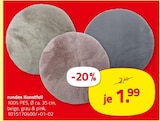 Aktuelle Teppichboden Angebote bei ROLLER in Stuttgart Aktuelles Rundes Kunstfell Beige Angebot bei ROLLER in Stuttgart ab 1,99 €