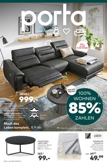 Couch im porta Möbel Prospekt "Mach das Leben komplett." mit 16 Seiten (Hamburg)