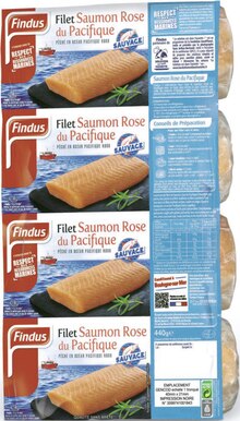 Filet Saumon Rose du Pacifique sauvage surgelé - Géant Casino à Mulhouse Filet Saumon Rose du Pacifique sauvage surgelé en promo chez Géant Casino Mulhouse à 10,26 €