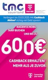 TMC Sauerland GmbH Prospekt: "Verlängert bis zum 03.03.2025: Mit Cashback Aktion richtig viel Geld sparen!", 8 Seiten, 02.01.2025 - 31.01.2025