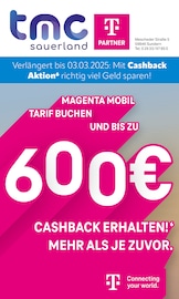 Aktueller TMC Sauerland GmbH Elektromarkt Prospekt in Plettenberg und Umgebung, "Verlängert bis zum 03.03.2025: Mit Cashback Aktion richtig viel Geld sparen!" mit 8 Seiten, 02.01.2025 - 31.01.2025