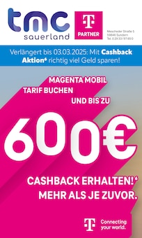 Aktueller TMC Sauerland GmbH Sundern Prospekt "Verlängert bis zum 03.03.2025: Mit Cashback Aktion richtig viel Geld sparen!" mit 8 Seiten