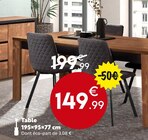 Table 195*95*77 cm dans le catalogue Maxi Bazar