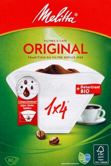 Filtres à café 1 x 4 Blanc - Monoprix à Pantin Filtres à café 1 x 4 Blanc en promo chez Monoprix Pantin à 1,57 €