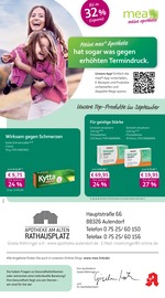 mea - meine apotheke Apotheken Prospekt der aktuellen Woche mit 4 Seiten, gültig von 01.09.2026 bis 30.09.2026, in Altshausen und Umgebung Aktueller mea - meine apotheke Apotheken Prospekt in Altshausen und Umgebung, "Unsere September-Angebote" mit 4 Seiten, 01.09.2026 - 30.09.2026