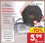 4in1 Silikon-Spritzschutz von Rahls KOCHWERK für 5,99 € bei Netto Marken-Discount im Angebot 4in1 Silikon-Spritzschutz von Rahls KOCHWERK im aktuellen Netto Marken-Discount Prospekt
