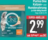 Katzennahrung im Angebot bei E center in Germering Katzennahrung Angebote von Purina One bei E center Germering für 2,99 €