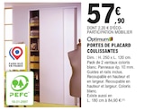 Portes de placard coulissantes - Optimum - E.Leclerc à Mulhouse Portes de placard coulissantes - Optimum en promo chez E.Leclerc Mulhouse à 57,90 €