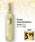 Holunderblütensirup im Angebot bei E center in Maintal Holunderblütensirup Angebote von D'arbo bei E center Maintal für 5,99 €