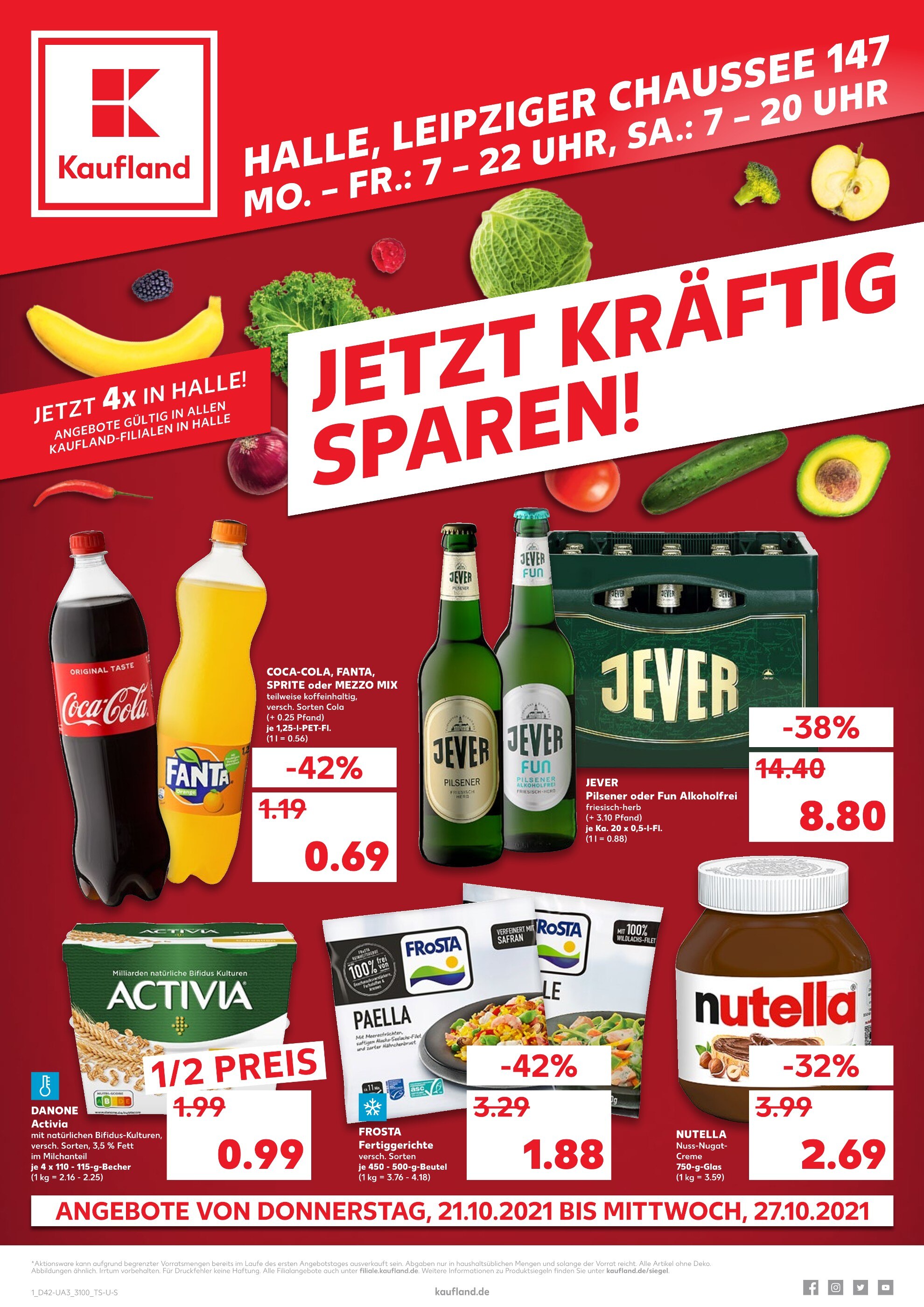 Kaufland Prospekt für Braschwitz mit 46 Seiten Kaufland Prospekt für Braschwitz: "JETZT KRÄFTIG SPAREN!", 46 Seiten, 21.10.2021 - 27.10.2021