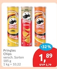 Chips von Pringles im aktuellen budni Prospekt