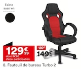 Fauteuil de bureau Turbo 2 en promo chez But Fauteuil de bureau Turbo 2 dans le catalogue But
