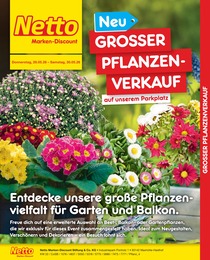 Netto Marken-Discount Prospekt "Großer Pflanzenverkauf auf unserem Parkplatz" für Königs Wusterhausen, 2 Seiten, 28.05.2026 - 30.05.2026