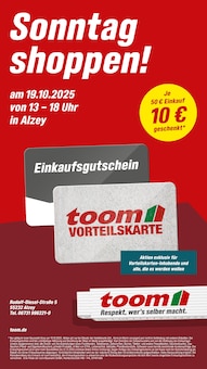 Aktueller toom Baumarkt Grünstadt Prospekt toom Baumarkt Grünstadt Prospekt "Sonntag shoppen!" mit 1 Seite