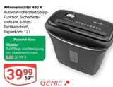 Aktenvernichter 480 X im Angebot bei GLOBUS in Leipzig Aktenvernichter 480 X Angebote von GENIE bei GLOBUS Leipzig für 5,99 €