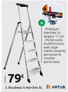 Escabeau - Artub - Mr Bricolage Escabeau - Artub à 79,00 € dans le catalogue Mr Bricolage "Des arguments béton pour votre chantier."
