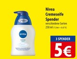Cremeseife Spender Angebote von Nivea bei famila Nordost Stralsund für 5,00 €