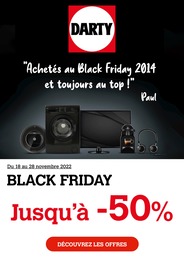 Darty Catalogue "Black Friday, jusqu'à -50%", 1 page, Le Chesnay,  18/11/2022 - 28/11/2022