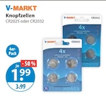 Knopfzellen CR2025 von V-MARKT im aktuellen V-Markt Prospekt für 1,99 €