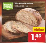 Weizenvollkornbrot im Angebot bei Netto Marken-Discount in Leverkusen Weizenvollkornbrot Angebote bei Netto Marken-Discount Leverkusen für 1,49 €