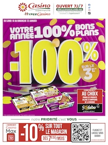 Casino Supermarchés Catalogue "Votre année 100% bons plans", 24 pages, Paris,  10/01/2022 - 23/01/2022
