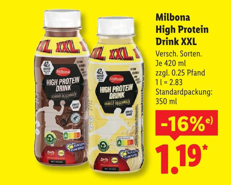 High Protein Drink XXL Vanille Geschmack