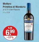 Primitivo im V-Markt Prospekt Primitivo di Manduria von Mottura im aktuellen V-Markt Prospekt für 6,99 €