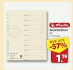 Trennblätter von herlitz für 1,19 € bei famila Nordwest im Angebot Trennblätter von herlitz im aktuellen famila Nordwest Prospekt