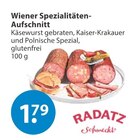 Wiener Würstchen im V-Markt Prospekt Wiener Spezialitäten-Aufschnitt von Radatz im aktuellen V-Markt Prospekt für 1,79 €