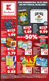 Kaufland Supermarkt Prospekt der aktuellen Woche mit 66 Seiten, gültig von 30.07.2026 bis 05.08.2026, in Burgstädt und Umgebung Aktueller Kaufland Supermarkt Prospekt in Burgstädt und Umgebung, "Hier bin ich richtig" mit 66 Seiten, 30.07.2026 - 05.08.2026