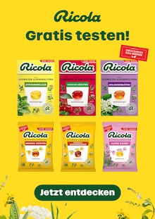 Ricola Prospekt Gratis testen! mit 1 Seite