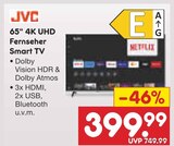 65" 4K UHD Fernseher Smart TV Angebote von JVC bei Netto Marken-Discount Helmstedt für 399,99 €