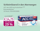 Brausetabletten im mea - meine apotheke Prospekt Brausetabletten von ACC akut im aktuellen mea - meine apotheke Prospekt für 14,75 €