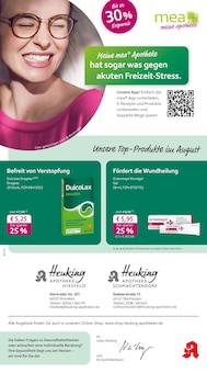 mea - meine apotheke Prospekt der Woche "Unsere August-Angebote" Seite 1, 01.08.2025 bis 31.08.2025 für Oberhausen Aktueller mea - meine apotheke Prospekt "Unsere August-Angebote" Seite 1 von 4 Seiten für Oberhausen