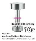 MUSVIT wiederaufladbare Tischlampe  im aktuellen JYSK Prospekt für 10,00 €