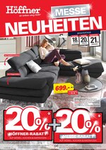 Höffner Prospekt "Messe-Neuheiten", 16 Seiten, für Bernau, 15.01.2020 - 21.01.2020 Höffner Prospekt "Messe-Neuheiten", 16 Seiten, für Bernau, 15.01.2020 - 21.01.2020