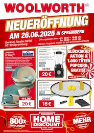 Woolworth Prospekt für Hoyerswerda mit 8 Seiten Woolworth Prospekt für Hoyerswerda: "NEUERÖFFNUNG IN SPREMBERG", 8 Seiten, 26.06.2025 - 26.06.2025