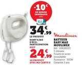 Batteur Easy Max - Moulinex en promo chez U Express Bordeaux à 24,99 €
