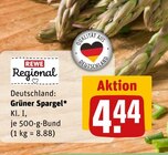 Grüner Spargel Angebote von REWE Regional bei REWE Koblenz für 4,44 €