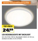 LED-Deckenleuchte mit Backlicht im OBI Prospekt zum Preis von 24,99 €