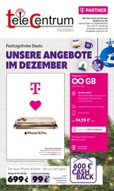 Aktueller WR Tele-Centrum Norden GmbH & Co.KG Prospekt mit Smartphone, "Festtagsfrohe Deals: UNSERE ANGEBOTE IM DEZEMBER", Seite 1