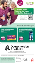 mea - meine apotheke Apotheken Prospekt der aktuellen Woche mit 4 Seiten, gültig von 01.04.2026 bis 30.04.2026, in Illerrieden und Umgebung Aktueller mea - meine apotheke Apotheken Prospekt in Illerrieden und Umgebung, "Unsere April-Angebote" mit 4 Seiten, 01.04.2026 - 30.04.2026
