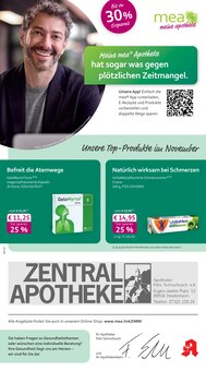 mea - meine apotheke Prospekt der KW 45  "Unsere November-Angebote" Aktueller mea - meine apotheke Prospekt "Unsere November-Angebote" Seite 1 von 4 Seiten